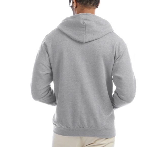 Champion Men's Gray Full Zip Hoodie - Small (Fits Medium), 50% Cotton - Picture 4 of 13